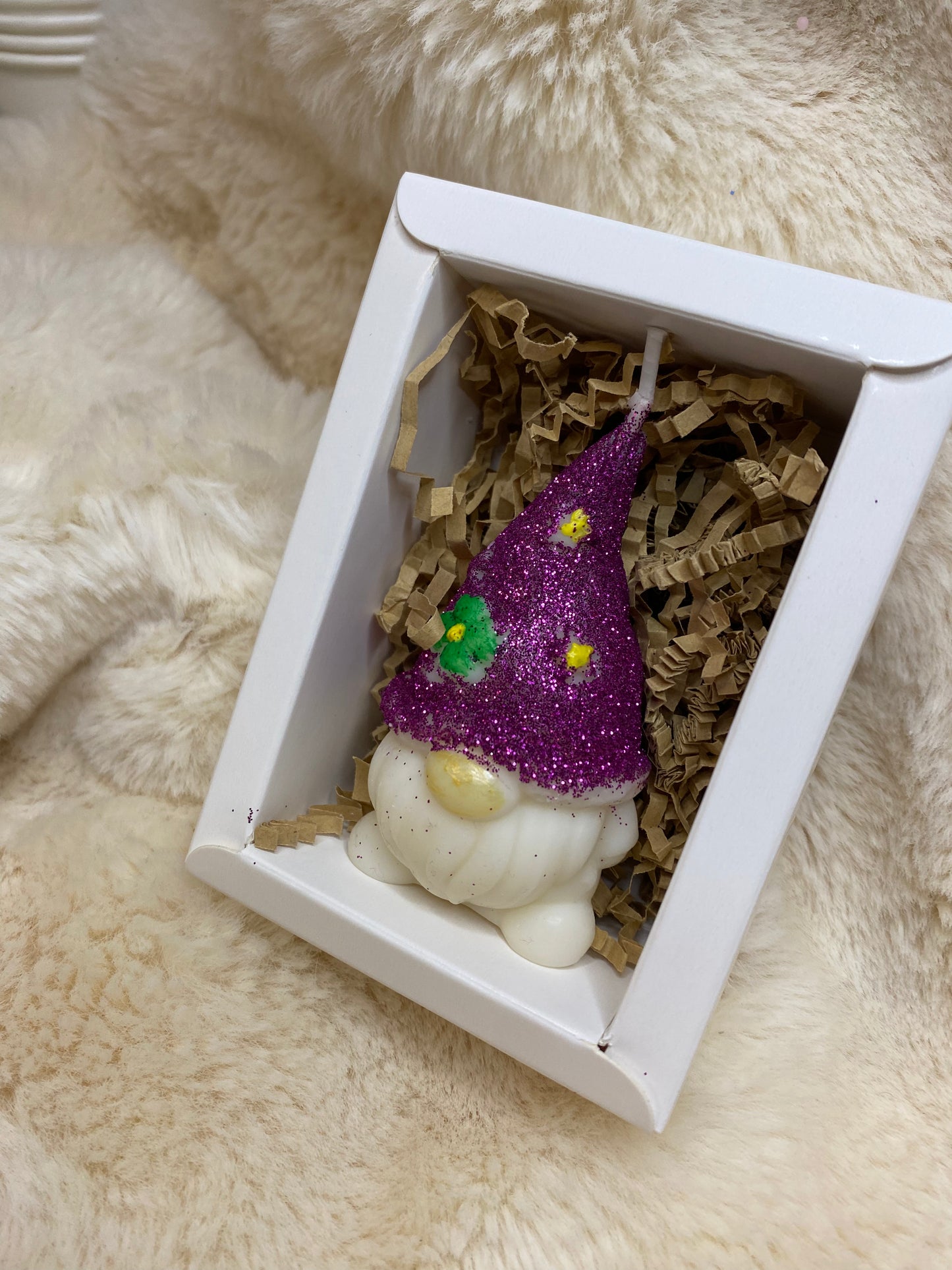 Bougie "Gnome de Printemps"