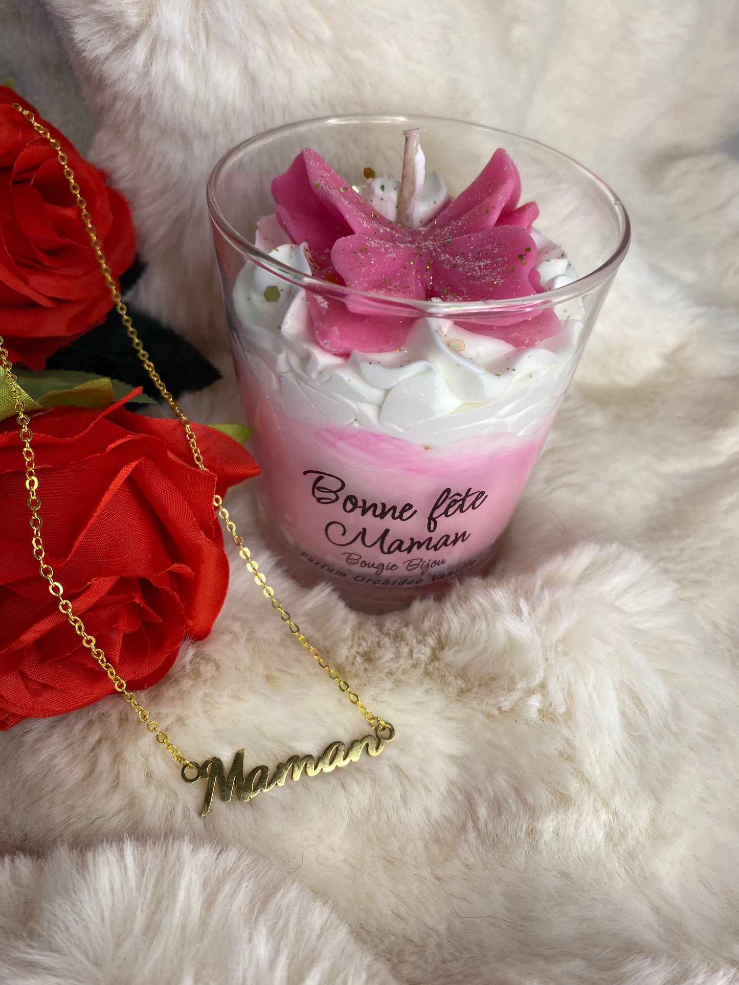 Bougie Bijou Maman Doré