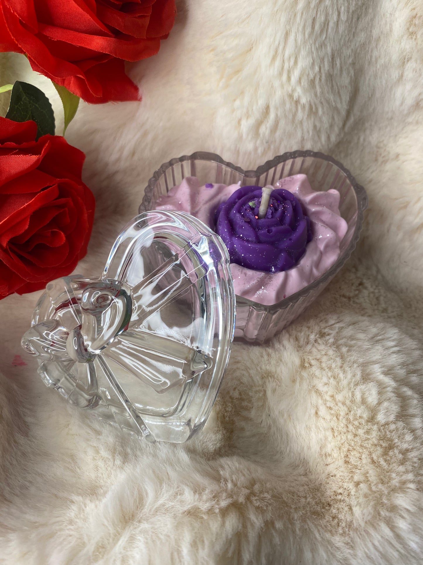 Bougie Coeur Violet