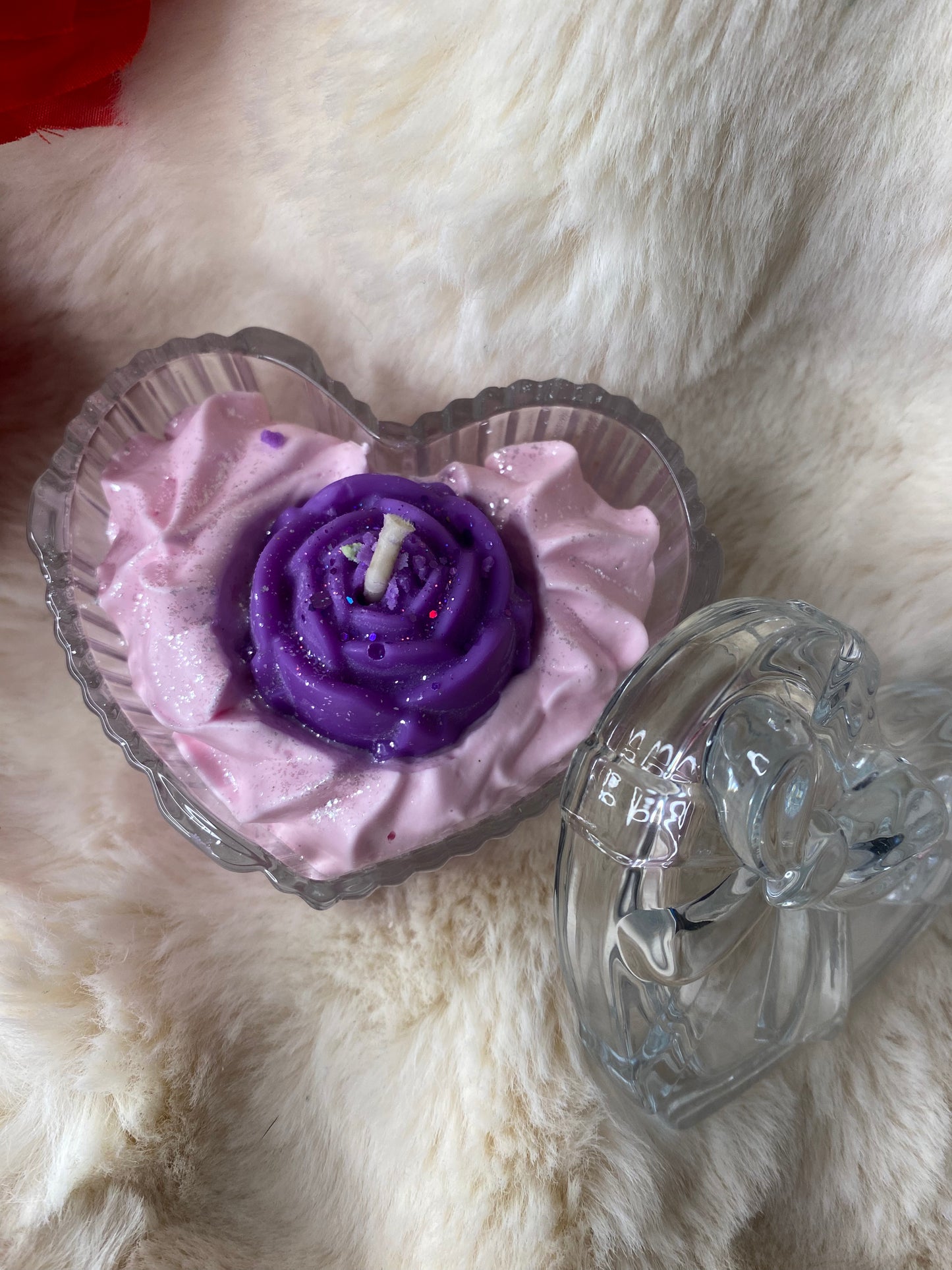 Bougie Coeur Violet