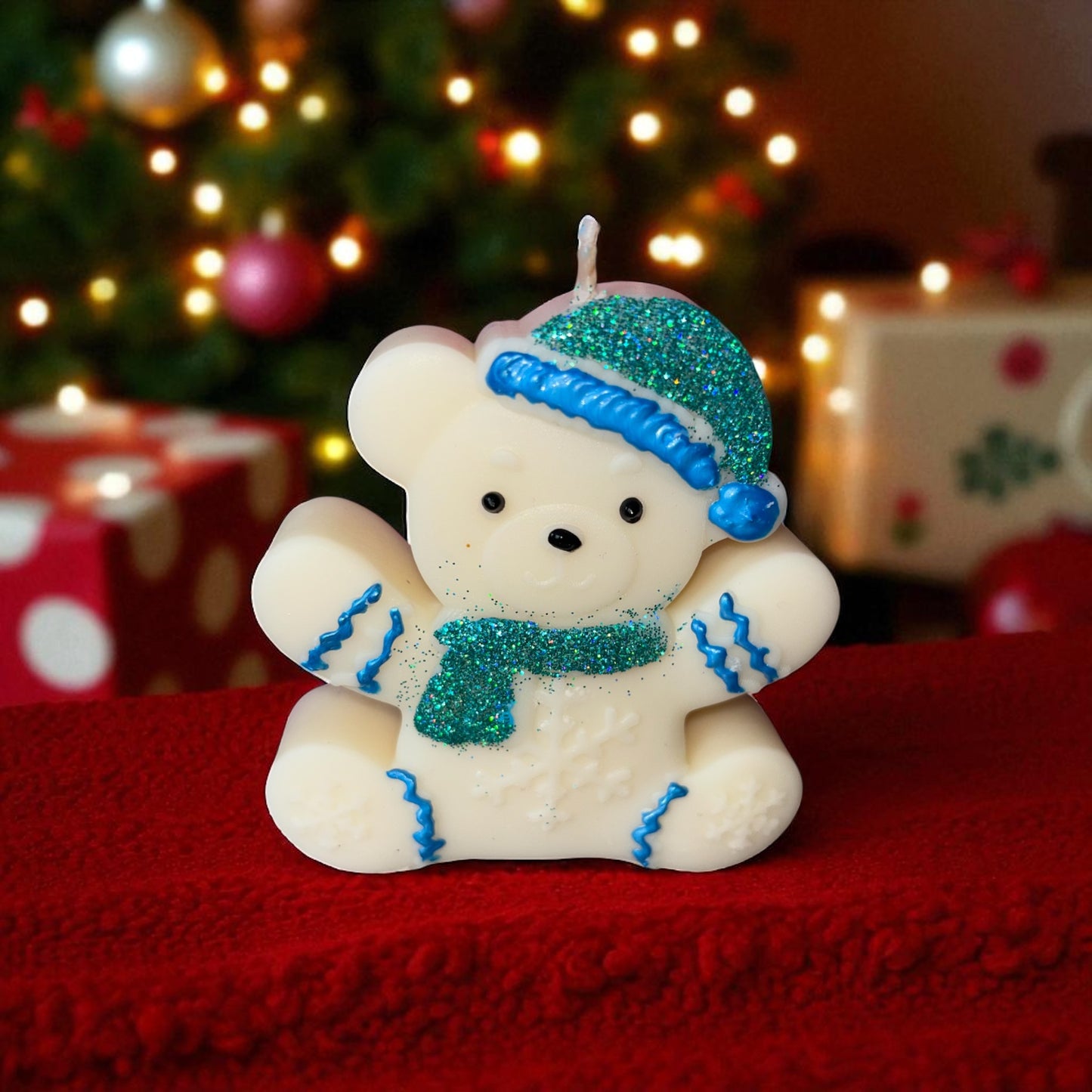 Bougie ourson Noël