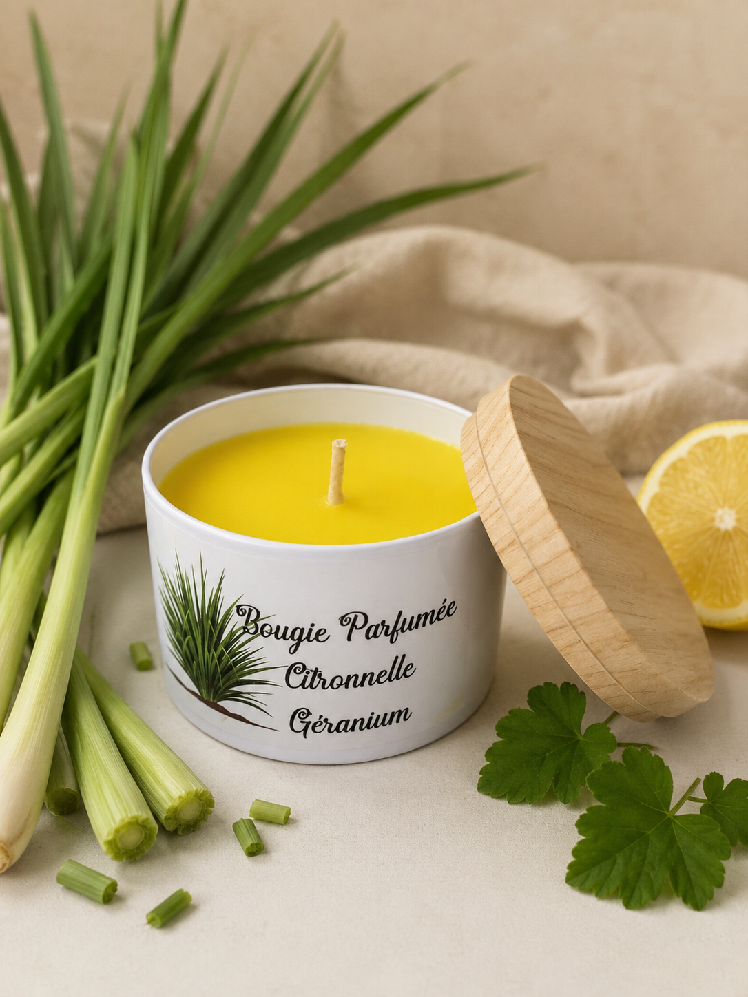 Bougie citronnelle géranium