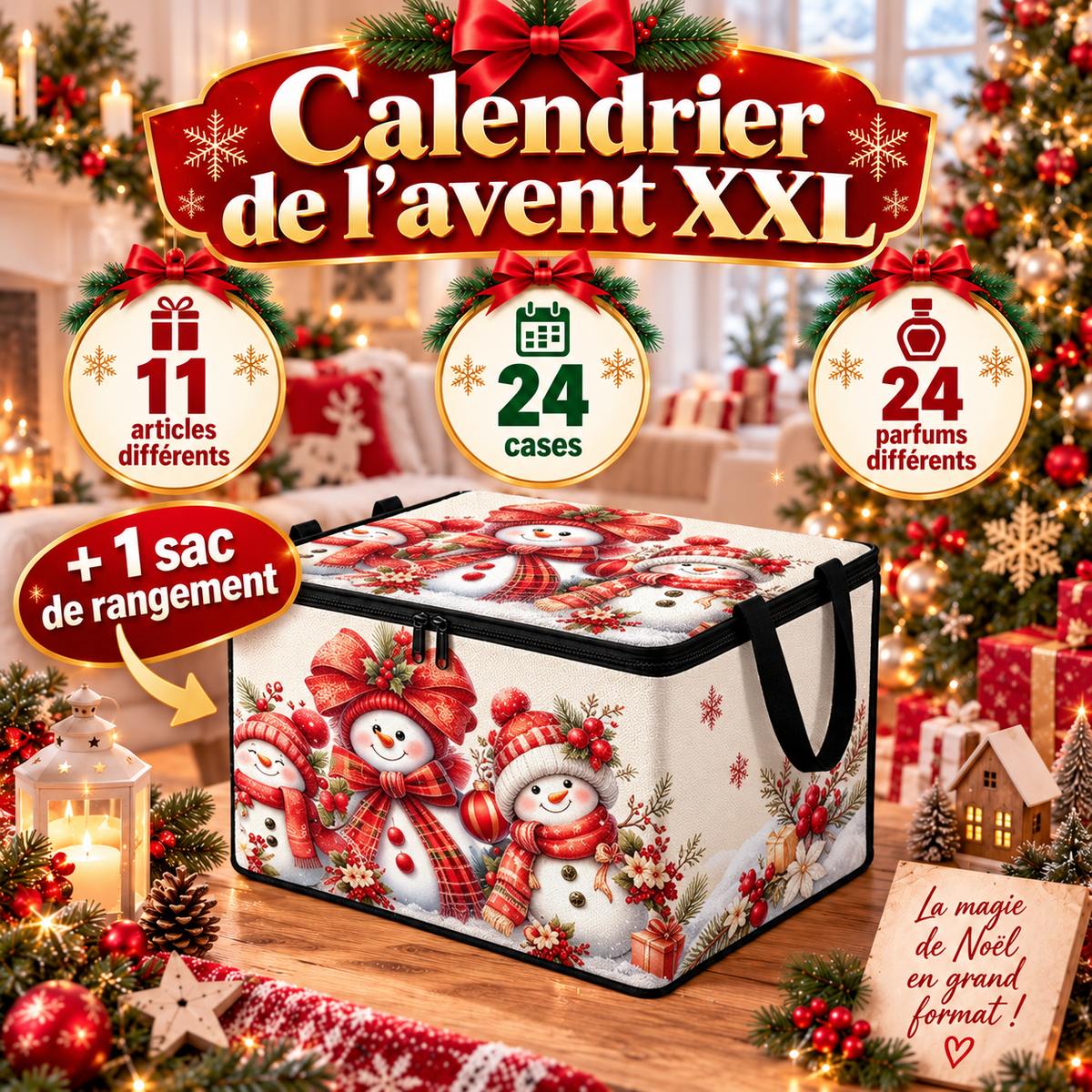 Calendrier XXL Bonhomme de Neige