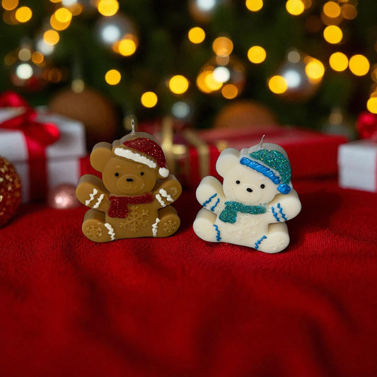 Bougie ourson Noël