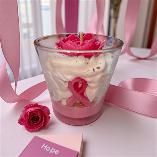 Bougie Ruban et Rose