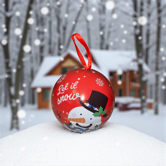 Boule rouge  garnie