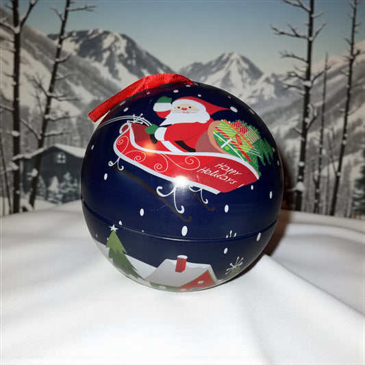 Boule bleu garnie