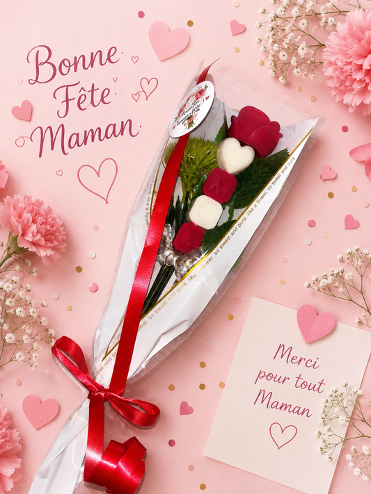 Rose fête des mères rouge